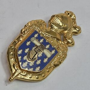 france gendarmerie national police badge ecoles medal gold tone thick Blue